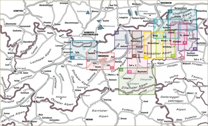 Spezial-Wanderkarten Übersicht