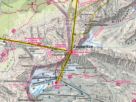 Ausschnitt aus Wanderkarte Nr.3 Seefeld-Leutasch