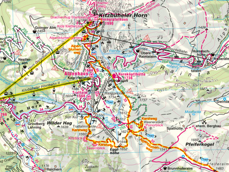 Ausschnitt aus Wanderkarte Nr.35 Kitzbühel