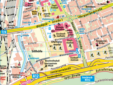 Ausschnitt aus Stadtplan Nr.92 Innsbruck