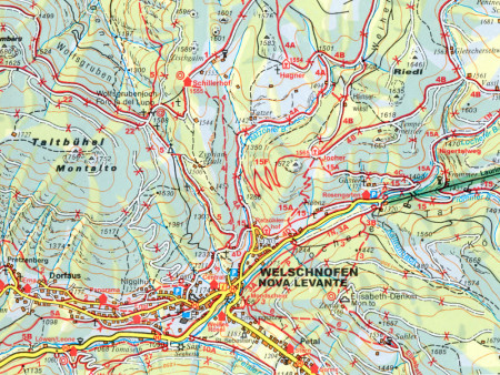 Ausschnitt aus Wanderkarte Nr.09 Regglberg-Eggental