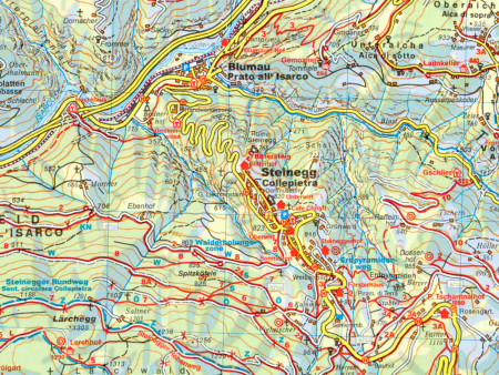 Ausschnitt aus Wanderkarte Nr.10 Bozen & Umgebung