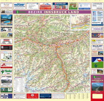 Blattübersicht Aushangkarte Bezirk Innsbruck Land