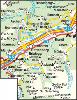 Blattübersicht Wanderkarte Nr.31 Alpbachtal-Seenland