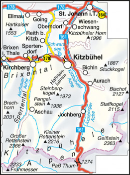 Blattübersicht Wanderkarte Nr.35 Kitzbühel