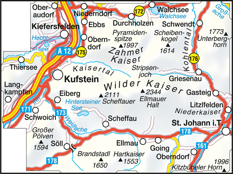 Wanderkarte Nr.33 Kaisergebirge