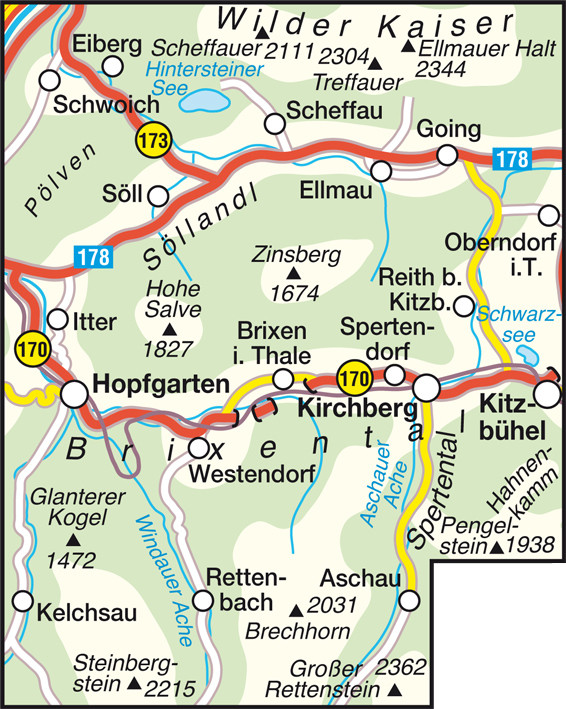 Wanderkarte Nr.34 Wilder Kaiser-Brixental