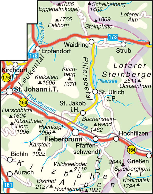 Wanderkarte Nr.38 Pillerseetal